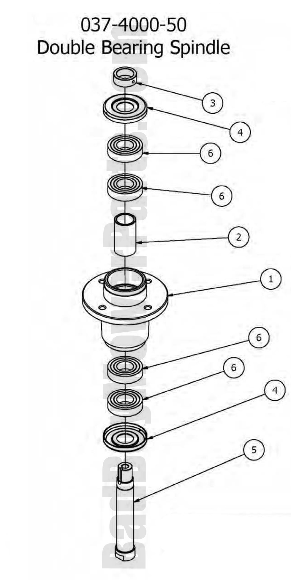 2016 Diesel 1500cc - Double Bearing Spindle Assembly